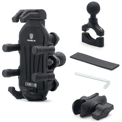 WUPP CS-1990A1 Motorcycle Handlebar Phone Mount Clamp Aluminum Alloy Anti-Shake Bike Phone Holder