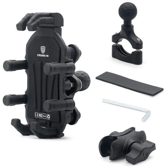 WUPP CS-1990A1 Motorcycle Handlebar Phone Mount Clamp Aluminum Alloy Anti-Shake Bike Phone Holder