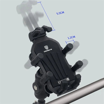 WUPP CS-1990A1 Motorcycle Handlebar Phone Mount Clamp Aluminum Alloy Anti-Shake Bike Phone Holder