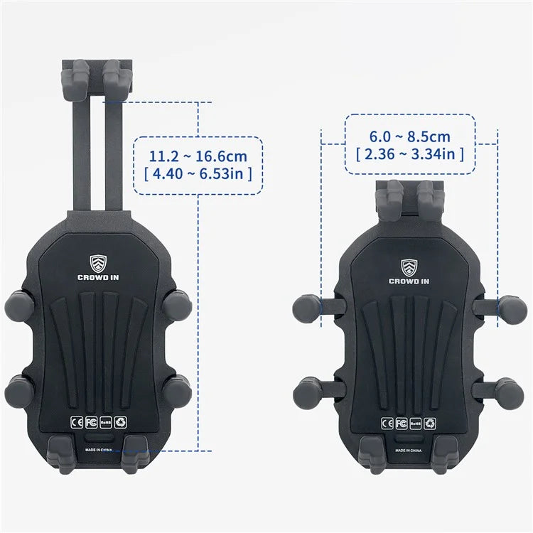 WUPP CS-1990A1 Motorcycle Handlebar Phone Mount Clamp Aluminum Alloy Anti-Shake Bike Phone Holder