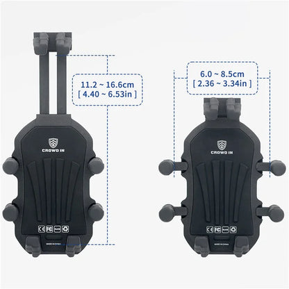 WUPP CS-1990A1 Motorcycle Handlebar Phone Mount Clamp Aluminum Alloy Anti-Shake Bike Phone Holder