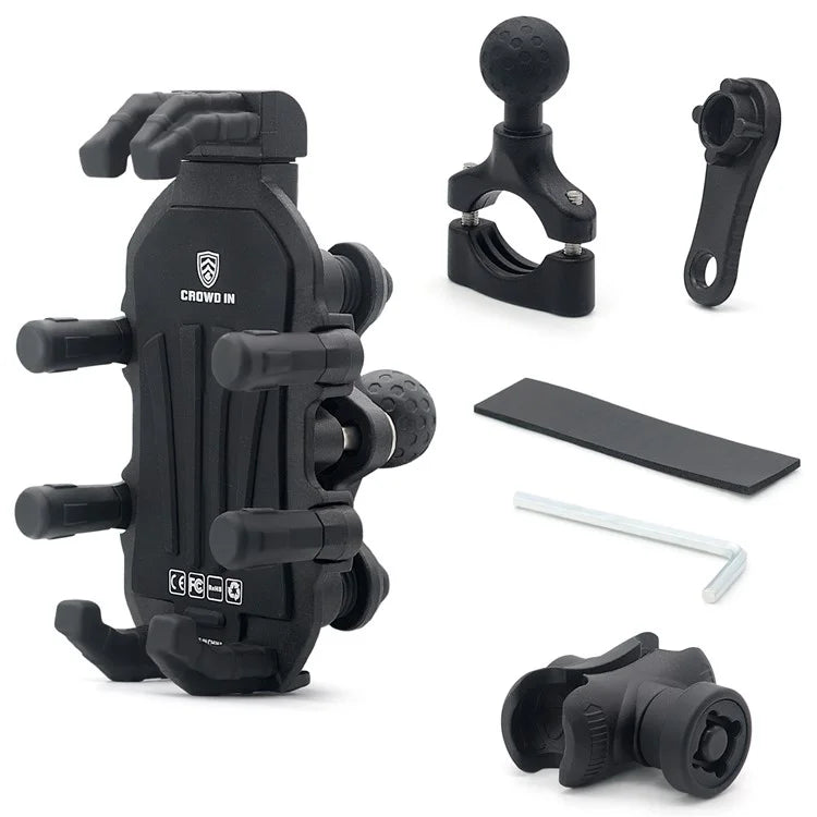 WUPP CS-1990C1 Bicycle Handlebar Phone Holder with Anti-theft Knob Design for Motorcycle / Scooter