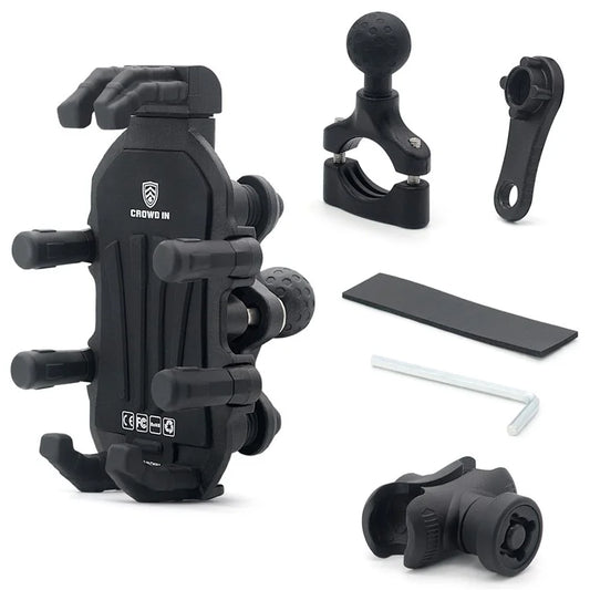 WUPP CS-1990C1 Bicycle Handlebar Phone Holder with Anti-theft Knob Design for Motorcycle / Scooter
