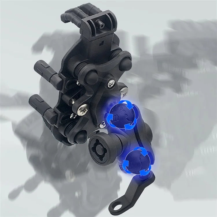 WUPP CS-1990D1 Anti-theft Motorcycle Phone Holder Rearview Mirror Aluminum Alloy Phone Mount Clamp