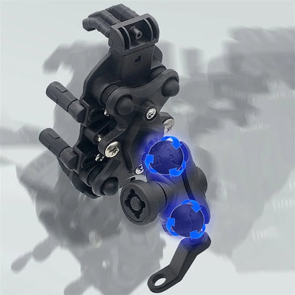 WUPP CS-1990D1 Anti-theft Motorcycle Phone Holder Rearview Mirror Aluminum Alloy Phone Mount Clamp