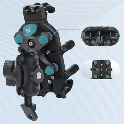 WUPP CS-1988A2 Rearview Mirror Phone Mount Adjustable Motorcycle Bike CNC Ball Head Aluminum Alloy Phone Holder