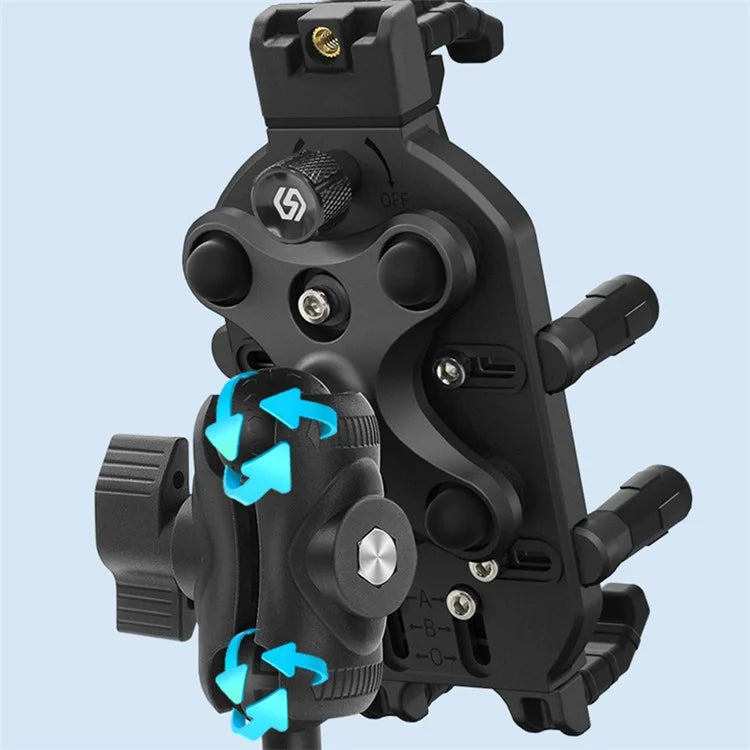 WUPP CS-1988A2 Rearview Mirror Phone Mount Adjustable Motorcycle Bike CNC Ball Head Aluminum Alloy Phone Holder