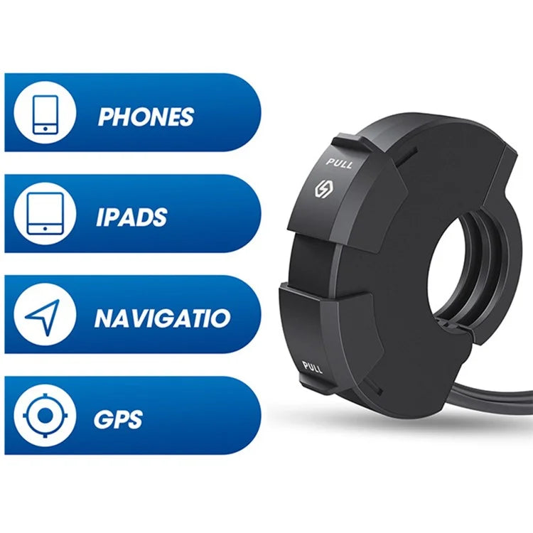 WUPP CS-1944C1 / B1 Motorcycle USB+Type-C Charger Motorcycle Phone Charging Adapter with Waterproof Lid