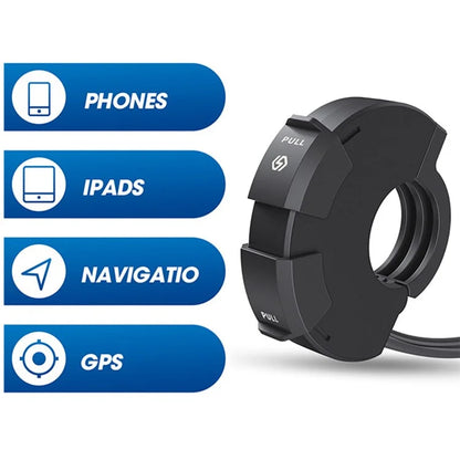 WUPP CS-1944C1 / B1 Motorcycle USB+Type-C Charger Motorcycle Phone Charging Adapter with Waterproof Lid