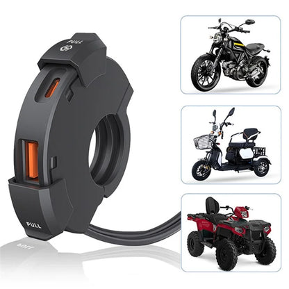 WUPP CS-1944C1 / B1 Motorcycle USB+Type-C Charger Motorcycle Phone Charging Adapter with Waterproof Lid