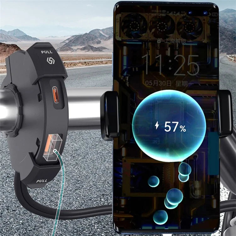 WUPP CS-1944C1 / B1 Motorcycle USB+Type-C Charger Motorcycle Phone Charging Adapter with Waterproof Lid