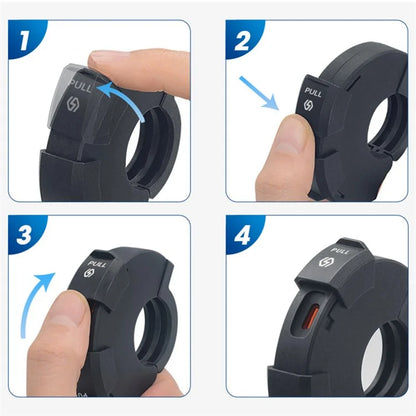 WUPP CS-1944C1 / B1 Motorcycle USB+Type-C Charger Motorcycle Phone Charging Adapter with Waterproof Lid