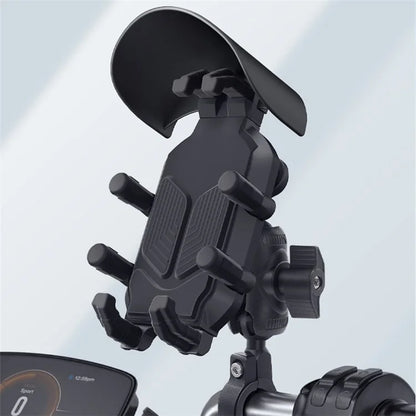 WUPP CS-1988A1 Motorbike Handlebar Phone Holder CNC Anti-Shock Braceket for 4.7-7.2 inch Phones