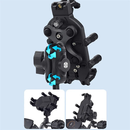 WUPP CS-1988A1 Motorbike Handlebar Phone Holder CNC Anti-Shock Braceket for 4.7-7.2 inch Phones