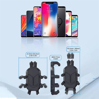 WUPP CS-1988A1 Motorbike Handlebar Phone Holder CNC Anti-Shock Braceket for 4.7-7.2 inch Phones