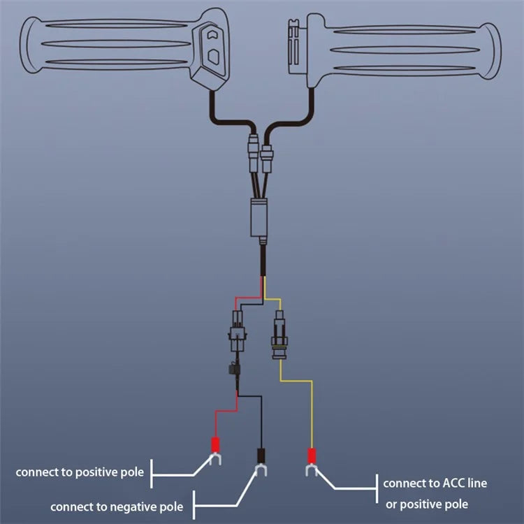 WUPP CSZH-1970A1 Motorcycle Electric Heated Grips 2.5mm + Three-Wire ACC Version