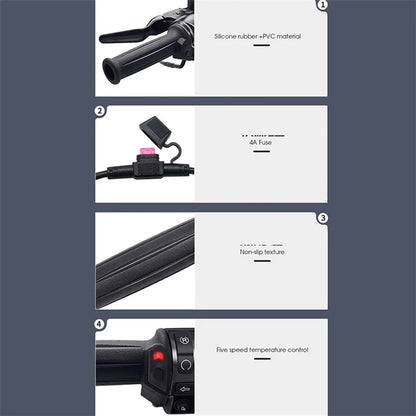 WUPP CSZH-1970A1 Motorcycle Electric Heated Grips 2.5mm + Three-Wire ACC Version