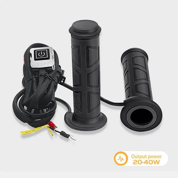 WUPP CSZH-1838B1 1 Pair 12V Heated Handle Grips Motorbike Scooter Hot Grips with 1.5m ACC Cable