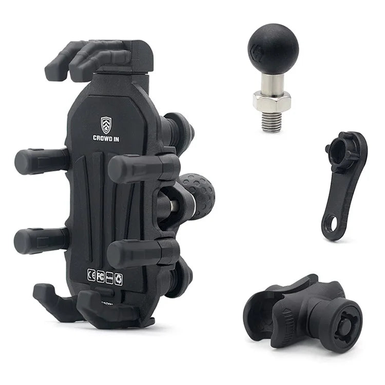 WUPP ZH-1990B1 Anti-Theft Bracket + M8 Ball Head Motorcycle Electric Bike Phone Mount