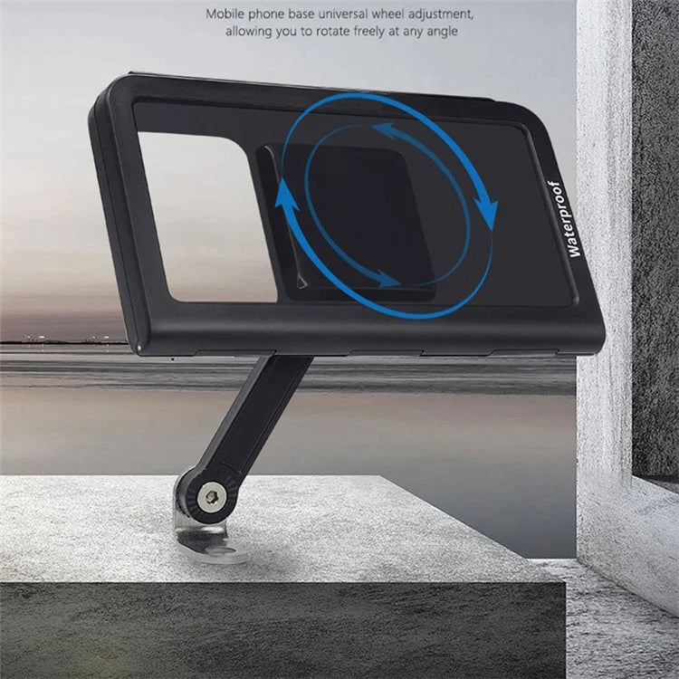 WUPP CS-1937A1 Motorcycle Rearview Mirror Phone Holder Waterproof Phone Mount Case for Electric Bikes