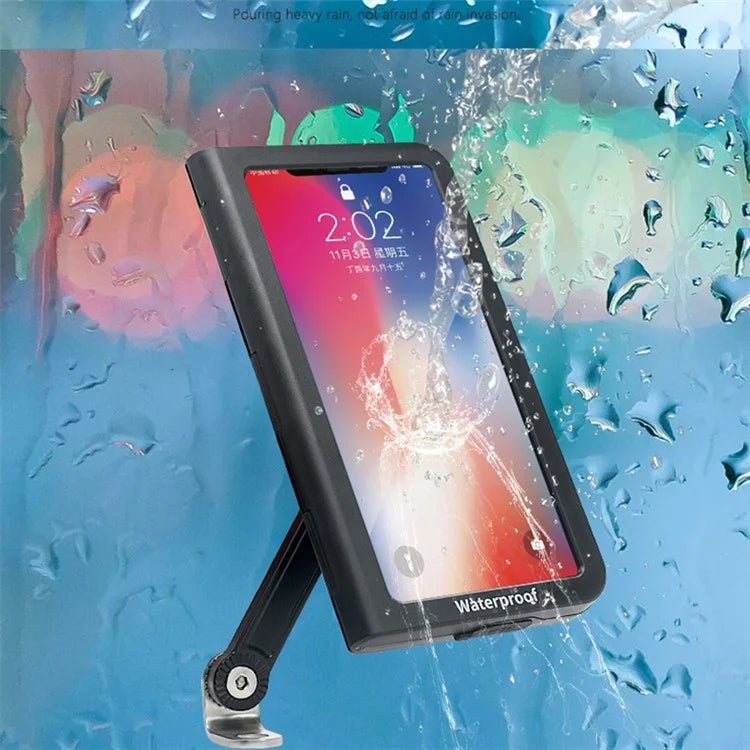 WUPP CS-1937A1 Motorcycle Rearview Mirror Phone Holder Waterproof Phone Mount Case for Electric Bikes