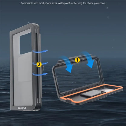 WUPP CS-1937A1 Motorcycle Rearview Mirror Phone Holder Waterproof Phone Mount Case for Electric Bikes