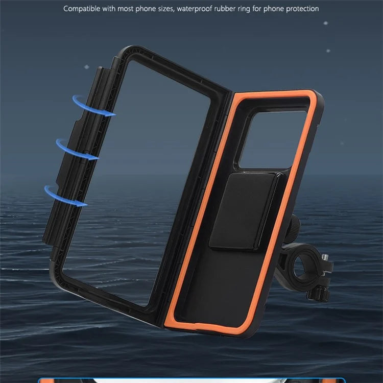 WUPP CS-1937B1 Motorbike Handlebar Phone Holder Sensitive Touch IP67 Waterproof Phone Case