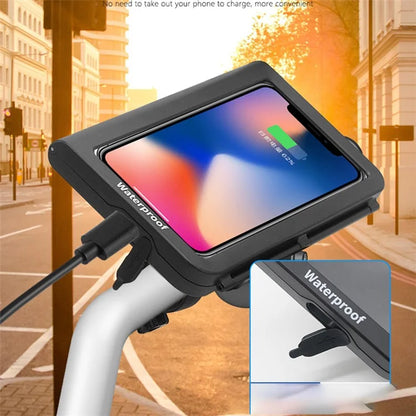WUPP CS-1937B1 Motorbike Handlebar Phone Holder Sensitive Touch IP67 Waterproof Phone Case