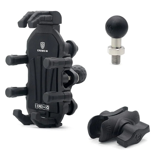 WUPP ZH-1990A1 Motorcycle Electric Bike Phone Mount Cell Phone Bracket + M8 Ball Head Set