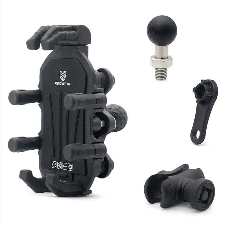 WUPP ZH-1990B2 Anti-Theft Motorcycle Fork Stem Phone Mount Aluminum Alloy Bike Ball Phone Holder