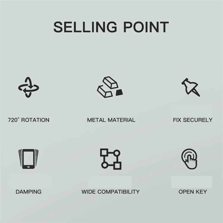 WUPP ZH-1990B2 Anti-Theft Motorcycle Fork Stem Phone Mount Aluminum Alloy Bike Ball Phone Holder