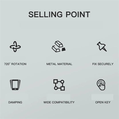 WUPP ZH-1990B2 Anti-Theft Motorcycle Fork Stem Phone Mount Aluminum Alloy Bike Ball Phone Holder