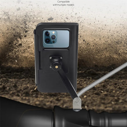 WUPP CS-1937A1 Motorbike Waterproof Phone Holder Rearview Mirror Mount Phone Case