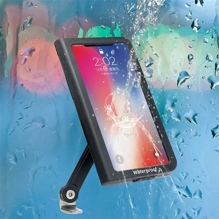 WUPP CS-1937A1 Motorbike Waterproof Phone Holder Rearview Mirror Mount Phone Case