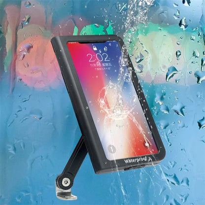 WUPP CS-1937A1 Motorbike Waterproof Phone Holder Rearview Mirror Mount Phone Case