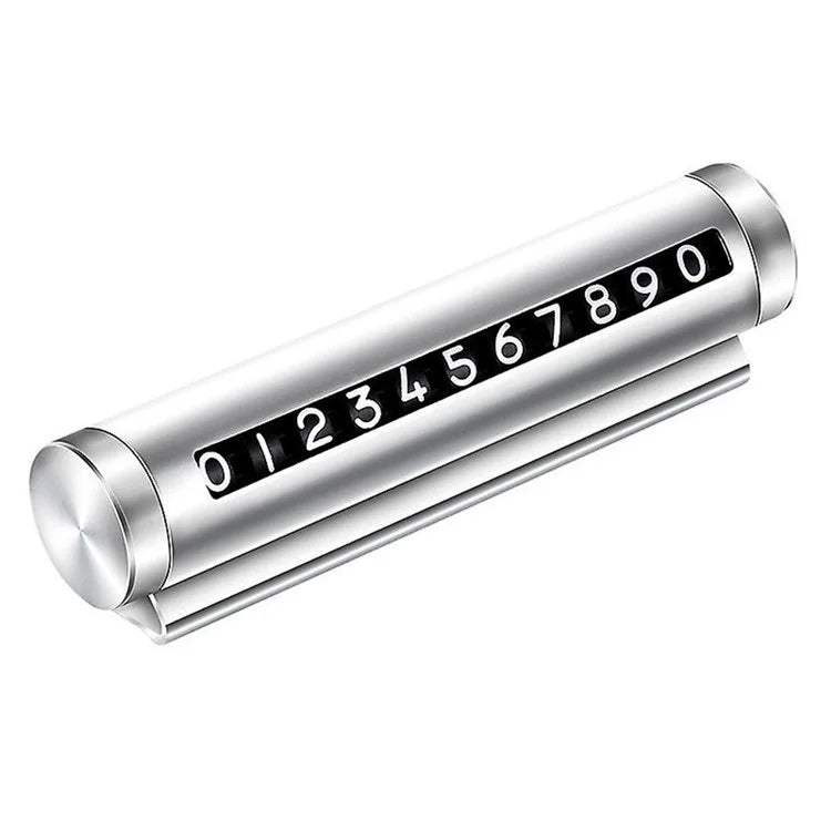 Aluminum Alloy+PC Roller Design Car Stop Sign Phone Number Plate Temporary Parking Card