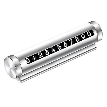 Aluminum Alloy+PC Roller Design Car Stop Sign Phone Number Plate Temporary Parking Card
