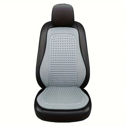 Summer Cooling Mat 3D Massage Breathable Ice Silk Universal Car Front Seat Cover + Backrest Pad