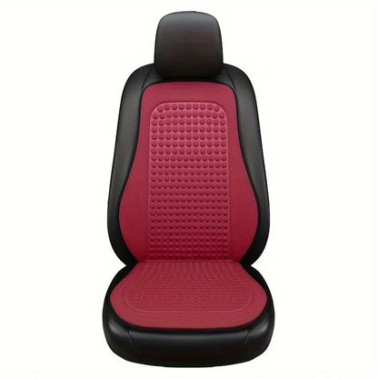 Summer Cooling Mat 3D Massage Breathable Ice Silk Universal Car Front Seat Cover + Backrest Pad