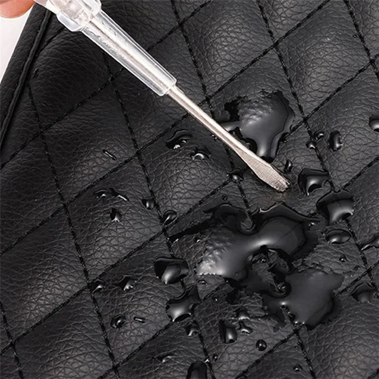 Rose Flower Decor PU Leather Car Armrest Pad Vehicle Armrest Box Decorative Mat