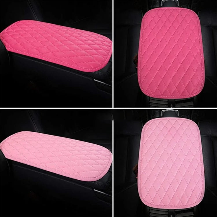 PU Leather Car Armrest Box Cover Pad Auto Center Armrest Box Protective Mat