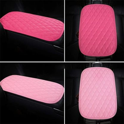 PU Leather Car Armrest Box Cover Pad Auto Center Armrest Box Protective Mat