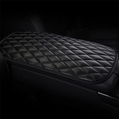 PU Leather Car Armrest Box Cover Pad Auto Center Armrest Box Protective Mat