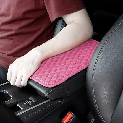 PU Leather Car Armrest Box Cover Pad Auto Center Armrest Box Protective Mat