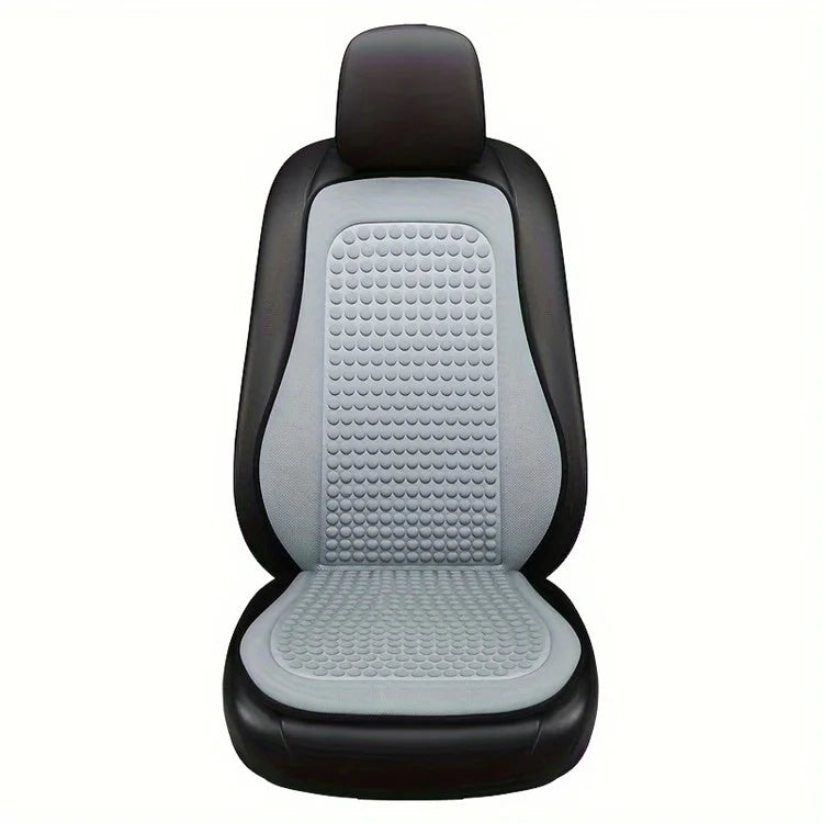 2 Sets Car Front Seat Cover + Backrest Pad Cool Breathable Fatigue Relief Vehicle Seat Pad