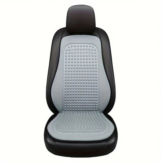 2 Sets Car Front Seat Cover + Backrest Pad Cool Breathable Fatigue Relief Vehicle Seat Pad