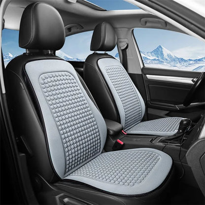 2 Sets Car Front Seat Cover + Backrest Pad Cool Breathable Fatigue Relief Vehicle Seat Pad