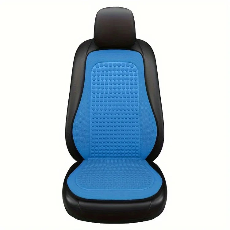 2 Sets Car Front Seat Cover + Backrest Pad Cool Breathable Fatigue Relief Vehicle Seat Pad
