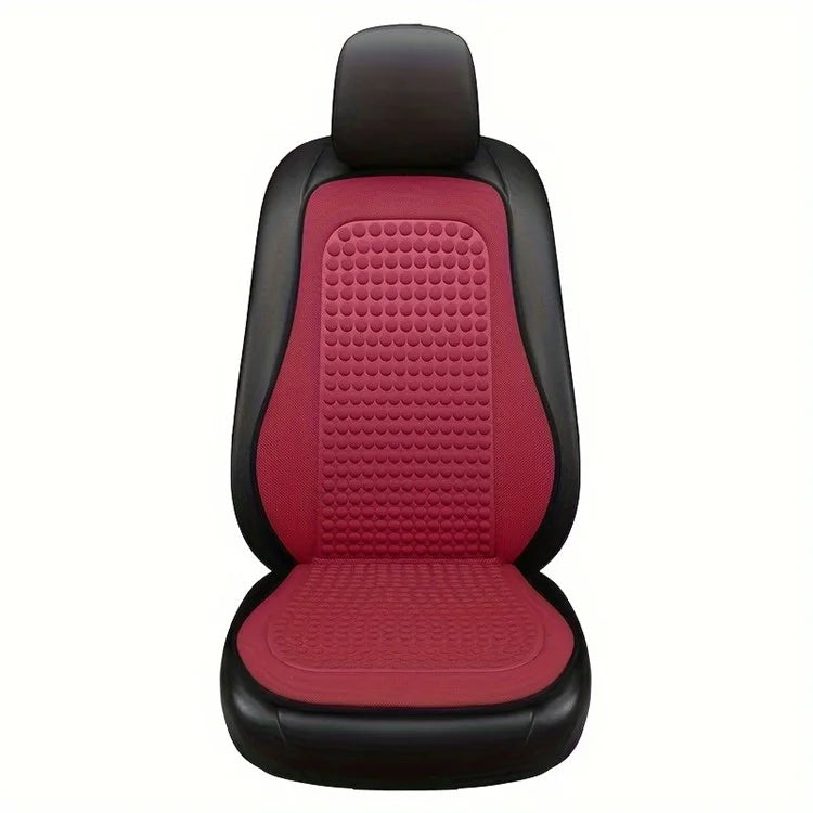 2 Sets Car Front Seat Cover + Backrest Pad Cool Breathable Fatigue Relief Vehicle Seat Pad