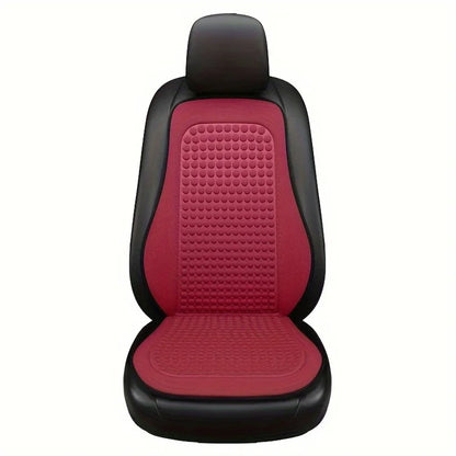 2 Sets Car Front Seat Cover + Backrest Pad Cool Breathable Fatigue Relief Vehicle Seat Pad